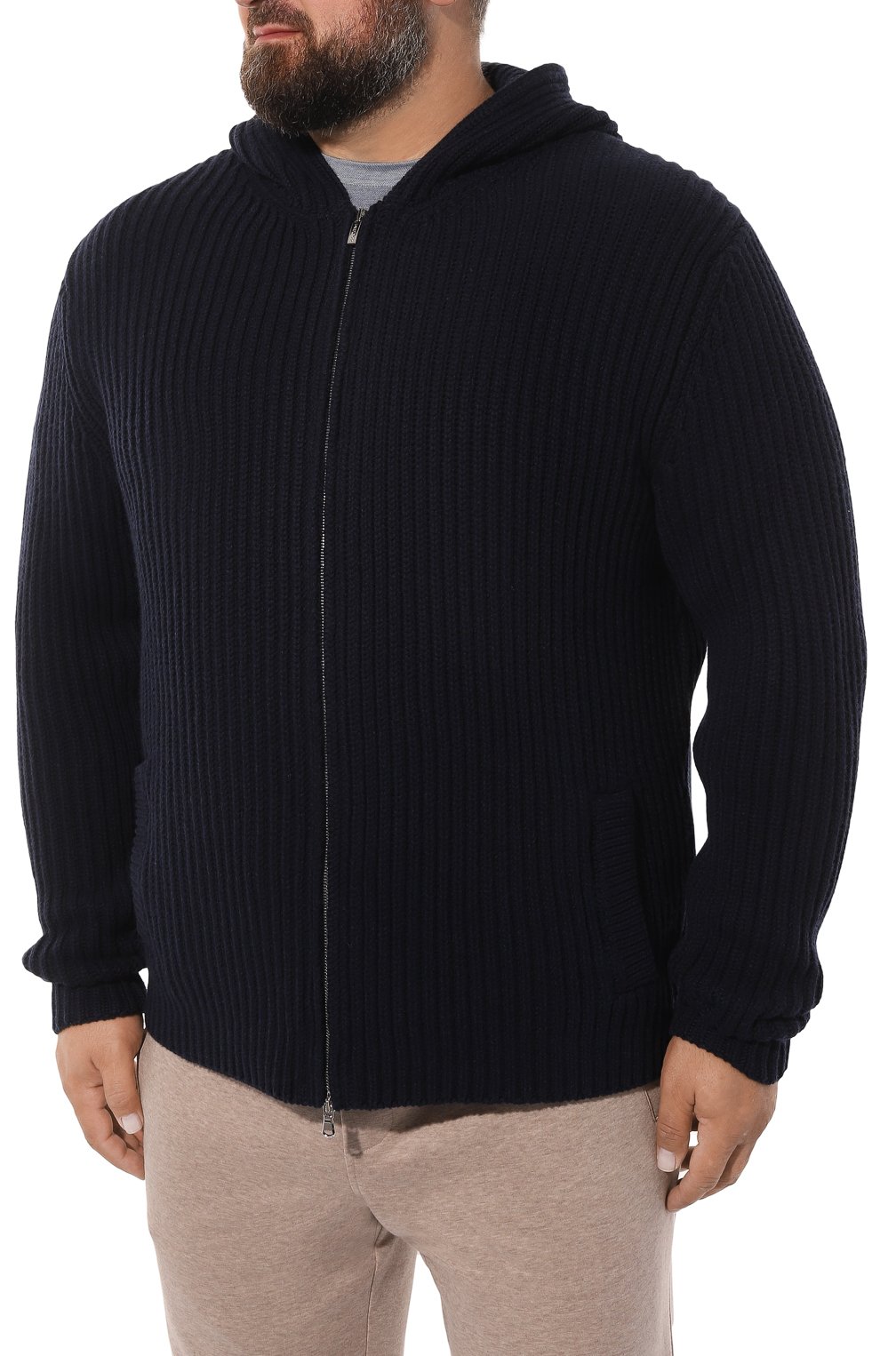 Кардиган из шерсти и кашемира CORTIGIANI темно-синего цвета по цене 84050 руб., арт. 619357, фото 3 Кардиган из шерсти и кашемира CORTIGIANI, арт. 619357, фото 3