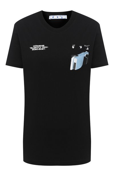 Женская хлопковая футболка OFF-WHITE, арт. 0WAA049F20JER0131001