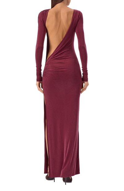 Платье THE ANDAMANE бордового цвета по цене 84950 руб., арт. T180129A/TJV045, фото 4 Платье THE ANDAMANE, арт. T180129A/TJV045, фото 4