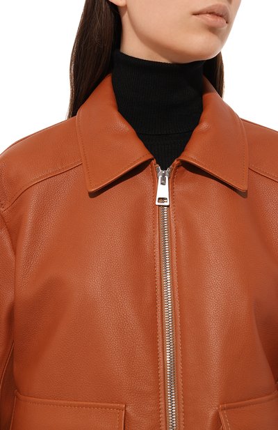 Кожаная куртка MASLOV коричневого цвета по цене 121000 руб., арт. SMW16, фото 5 Кожаная куртка MASLOV, арт. SMW16, фото 5