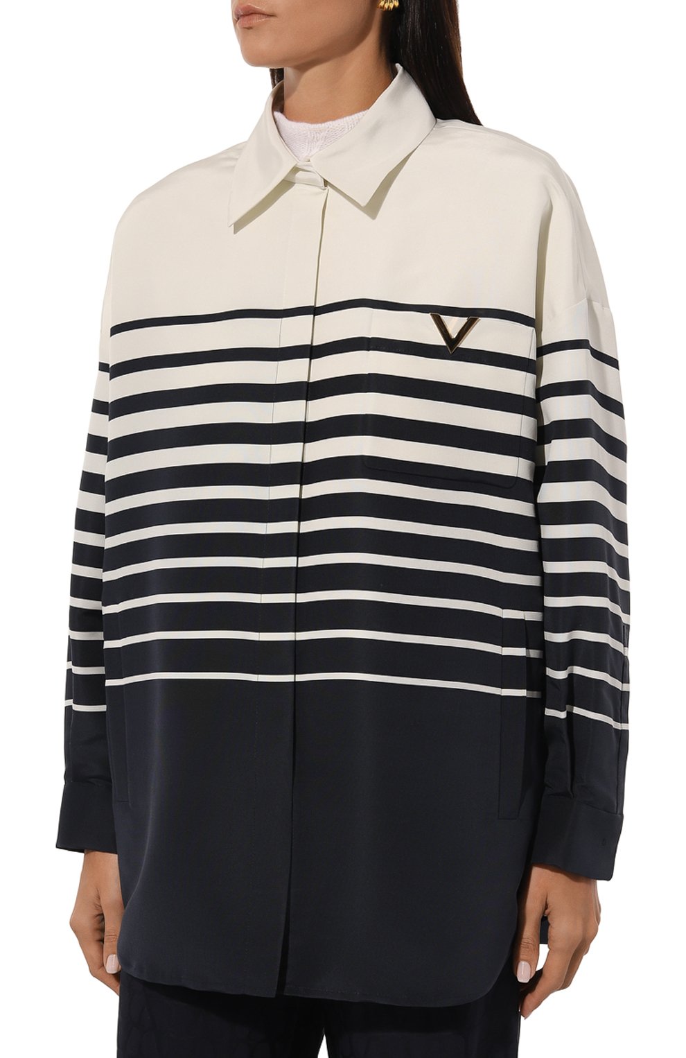 Шелковая куртка-рубашка VALENTINO, арт. 5B3CI0R18P4, фото 3