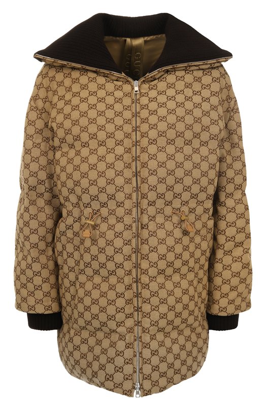 Хлопковый пуховик Gucci 835412/ZAF4S Бежевый 835412/ZAF4S