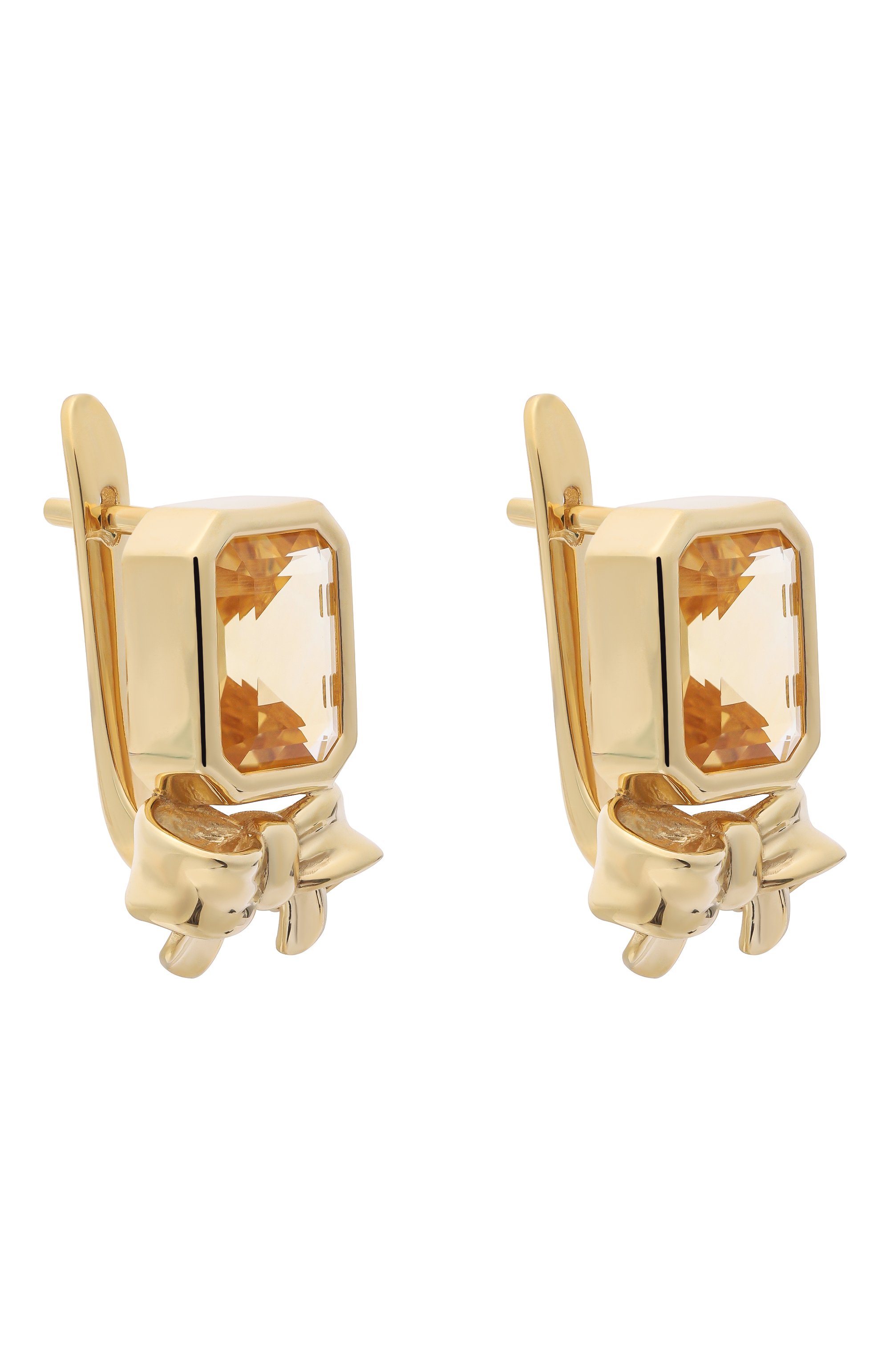 Серьги с бантами и цитринами MOONKA, арт. BW-925YG-EA00-CTR, фото 3