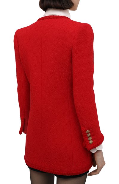 Шерстяной жакет SAINT LAURENT, арт. 668517/Y7D28, фото 4