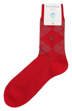 Мужские хлопковые носки BURLINGTON красного цвета, арт. 21060. | Фото 1 (Кросс-КТ: бельё; Материал сплава: Проставлено; Нос: Не проставлено; Материал внешний: Хлопок)