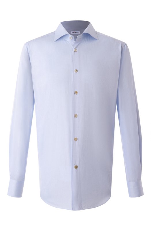Хлопковая сорочка Kiton UCIH0614602 Голубой UCIH0614602