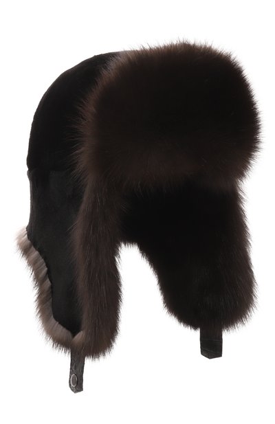 Меховая шапка-ушанка майкл из соболя и норки FURLAND, арт. 0201431650004100004, фото 1