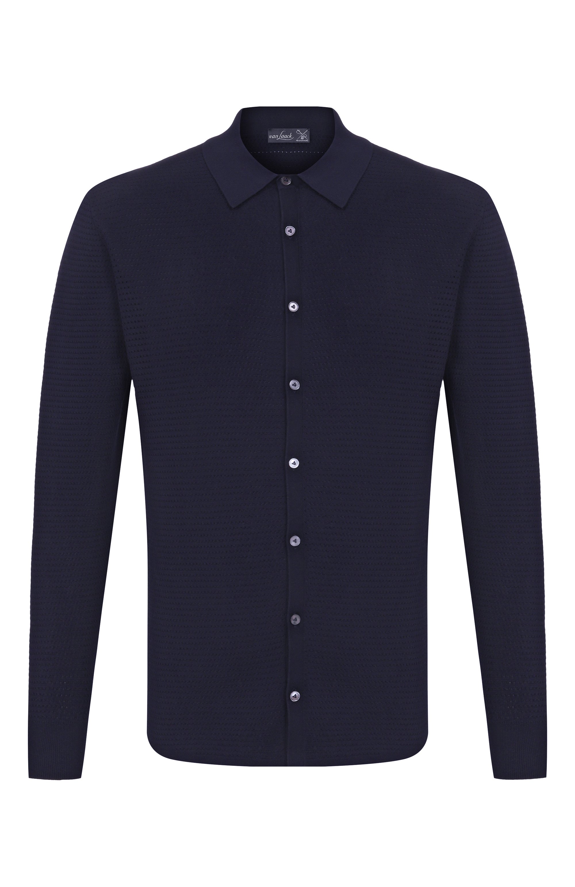 Хлопковая рубашка VAN LAACK темно-синего цвета по цене 29950 руб., арт. VL-SAFIN0-XX/S00267, фото 1 Хлопковая рубашка VAN LAACK, арт. VL-SAFIN0-XX/S00267, фото 1
