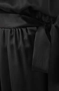 Женское атласное платье DOLCE & GABBANA черного цвета, арт. F6JTET/FU1AU | Фото 6 (Длина Ж (юбки, платья, шорты): Миди; Материал внешний: Шелк; Случай: Повседневный; Женское Кросс-КТ: Платье-одежда; Рукава: Без рукавов; Стили: Романтичный; Автоматизация ТО: Проставлено; Автоматизация состава: Проставлено; Размерность: Идёт в размер)