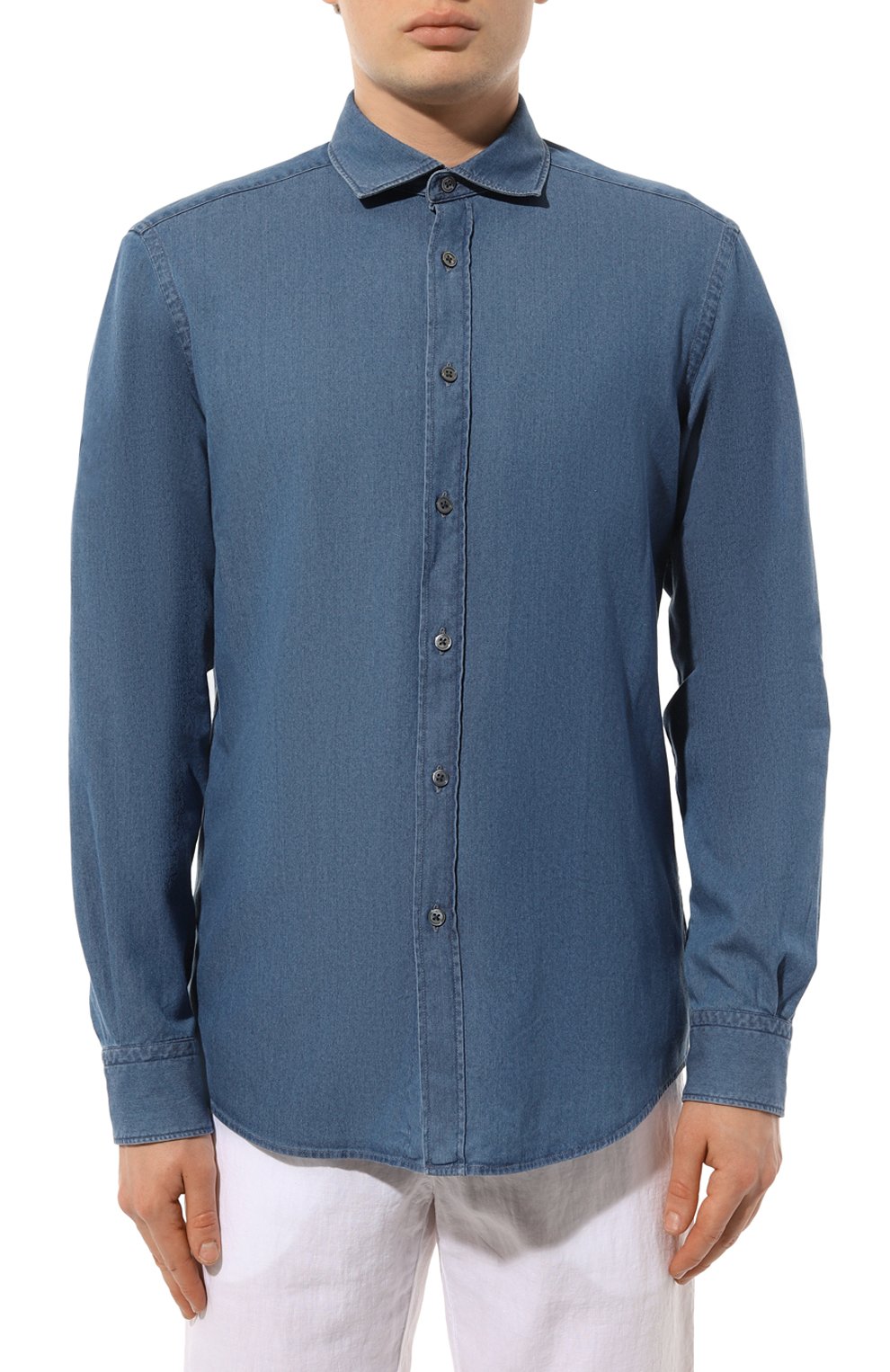 Рубашка из хлопка и кашемира ZEGNA, арт. UCX27A6/SRF6, фото 3