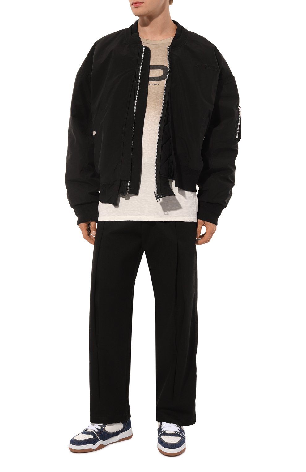 Хлопковые брюки WHITE SAND черного цвета по цене 26150 руб., арт. 24WSU92 300, фото 2 Хлопковые брюки WHITE SAND, арт. 24WSU92 300, фото 2