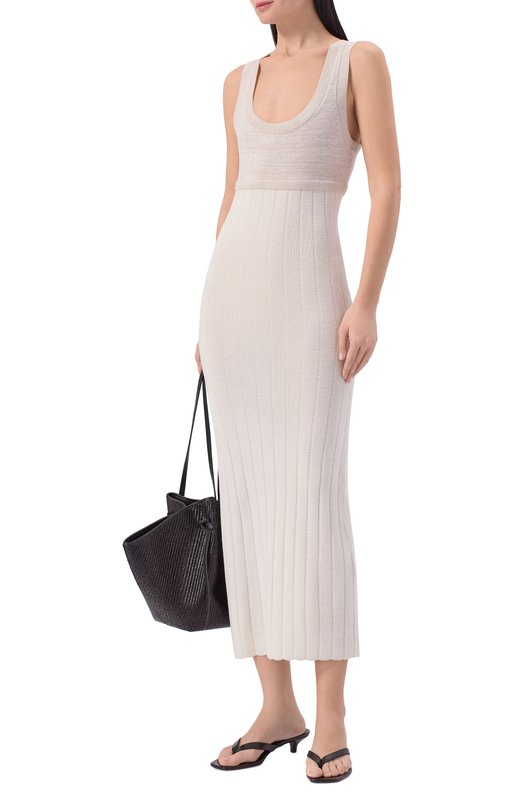 Шерстяное платье Yuzefi LENA-TUCKSTITCH MAXI DRESS/KNIT Кремовый  LENA-TUCKSTITCH MAXI DRESS/KNIT Фото 2