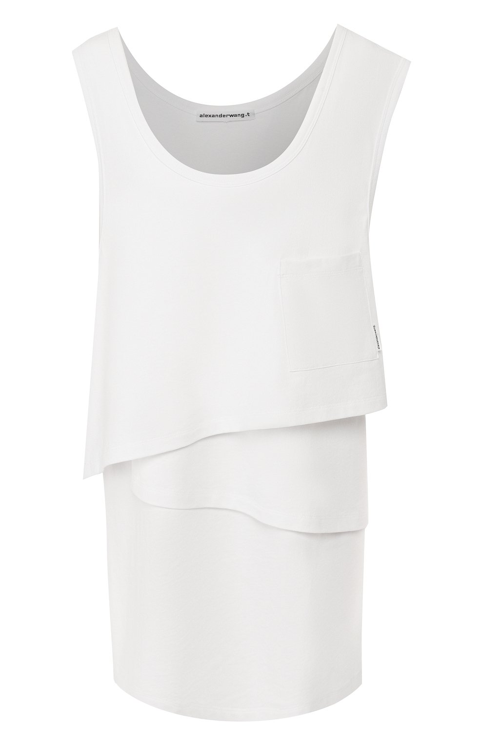 Хлопковое платье ALEXANDERWANG.T белого цвета по цене 25550 руб., арт. 4C196022, фото 1 Хлопковое платье ALEXANDERWANG.T, арт. 4C196022, фото 1
