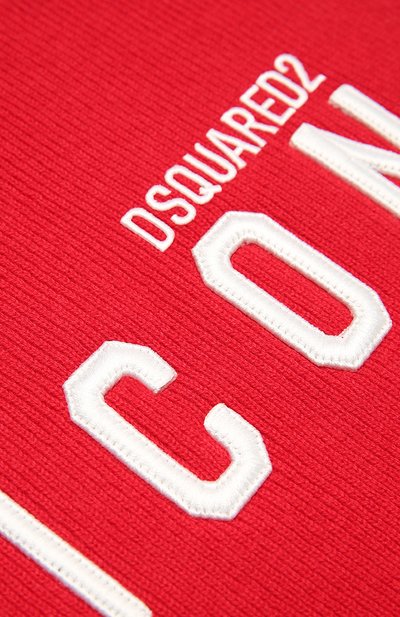 Шерстяной шарф DSQUARED2 красного цвета по цене 26750 руб., арт. KNM0011 01W04331, фото 2 Шерстяной шарф DSQUARED2, арт. KNM0011 01W04331, фото 2