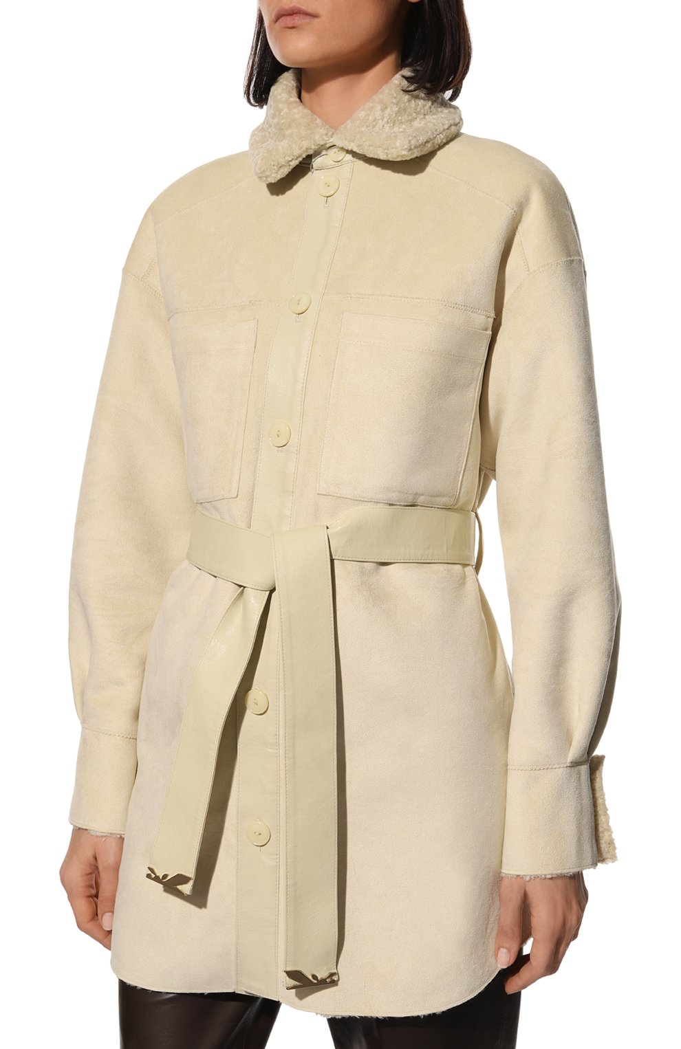 Двусторонняя дубленка из экомеха PATRIZIA PEPE, арт. 2O0019_E012, фото 6