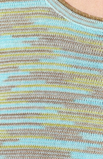 Платье из смеси вискозы и хлопка M MISSONI бирюзового цвета по цене 49950 руб., арт. 2DG00114/2K000I, фото 5 Платье из смеси вискозы и хлопка M MISSONI, арт. 2DG00114/2K000I, фото 5
