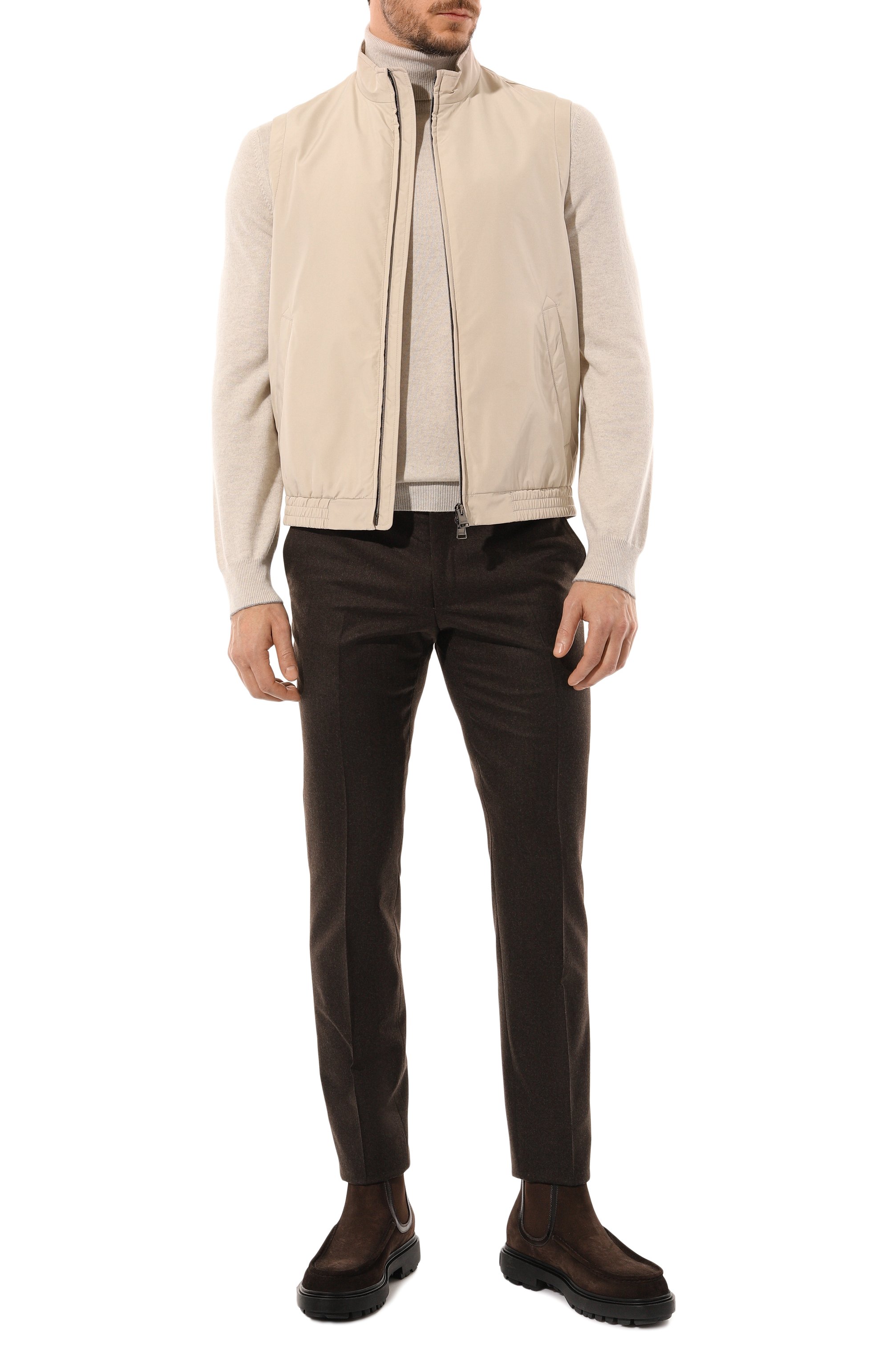 Кашемировая водолазка BRUNELLO CUCINELLI светло-бежевого цвета по цене 191000 руб., арт. M2200103, фото 2 Кашемировая водолазка BRUNELLO CUCINELLI, арт. M2200103, фото 2