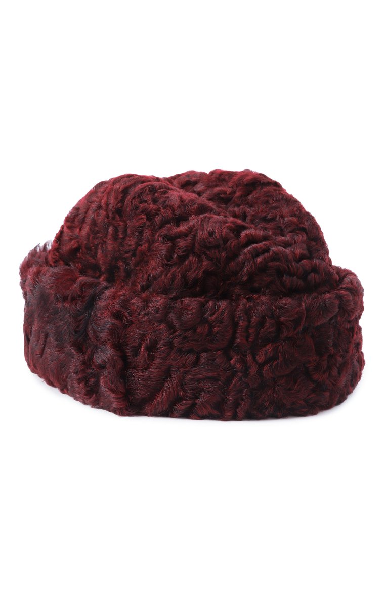 Женская шапка karakul pie COCOSHNICK HEADDRESS бордового цвета, арт. KARAKULPIEBORDO | Фото 1 (Нос: Не проставлено; Материал: Натуральный мех)
