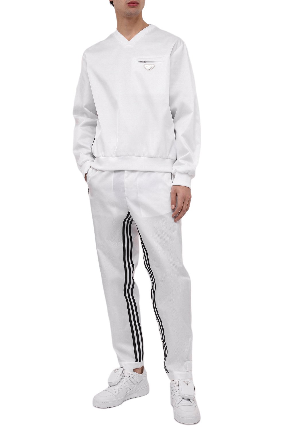 Брюки adidas for prada re-nylon PRADA белого цвета по цене 105000 руб., арт. SPH155-1WQ8-F0AA1-212, фото 5 Брюки adidas for prada re-nylon PRADA, арт. SPH155-1WQ8-F0AA1-212, фото 5