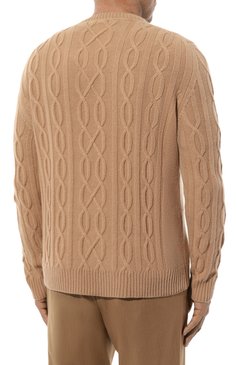 Мужской джемпер из шерсти и кашемира IL BORGO CASHMERE бежевого цвета, арт. MF59-241G0-BIG | Фото 4 (Big sizes: Big Sizes; Мужское Кросс-КТ: Джемперы; Материал внешний: Шерсть, Кашемир; Рукава: Длинные; Принт: Без принта; Длина (для топов): Стандартные; Кросс-КТ: Трикотаж; Материал сплава: Проставлено; Драгоценные камни: Проставлено; Вырез: Круглый; Стили: Кэжуэл)