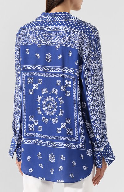 Рубашка с принтом POLO RALPH LAUREN синего цвета по цене 23500 руб., арт. 211751339, фото 4 Рубашка с принтом POLO RALPH LAUREN, арт. 211751339, фото 4