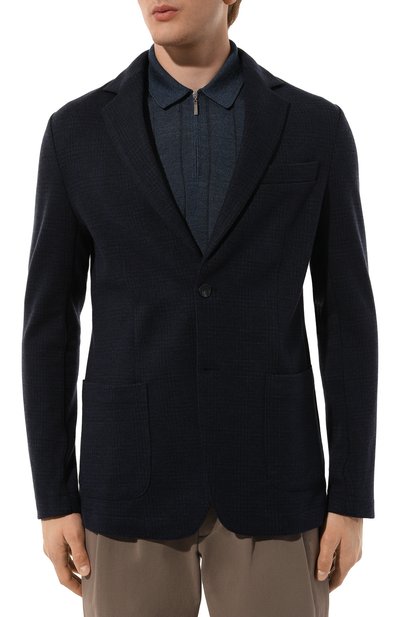 Шерстяной пиджак MARCO PESCAROLO темно-синего цвета по цене 123000 руб., арт. AP0LL0/50Y13, фото 5 Шерстяной пиджак MARCO PESCAROLO, арт. AP0LL0/50Y13, фото 5