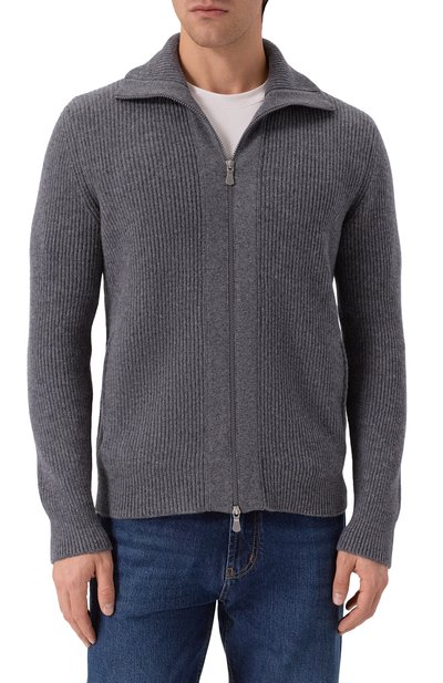 Шерстяной кардиган GRAN SASSO серого цвета по цене 51300 руб., арт. 23112/25075, фото 3 Шерстяной кардиган GRAN SASSO, арт. 23112/25075, фото 3