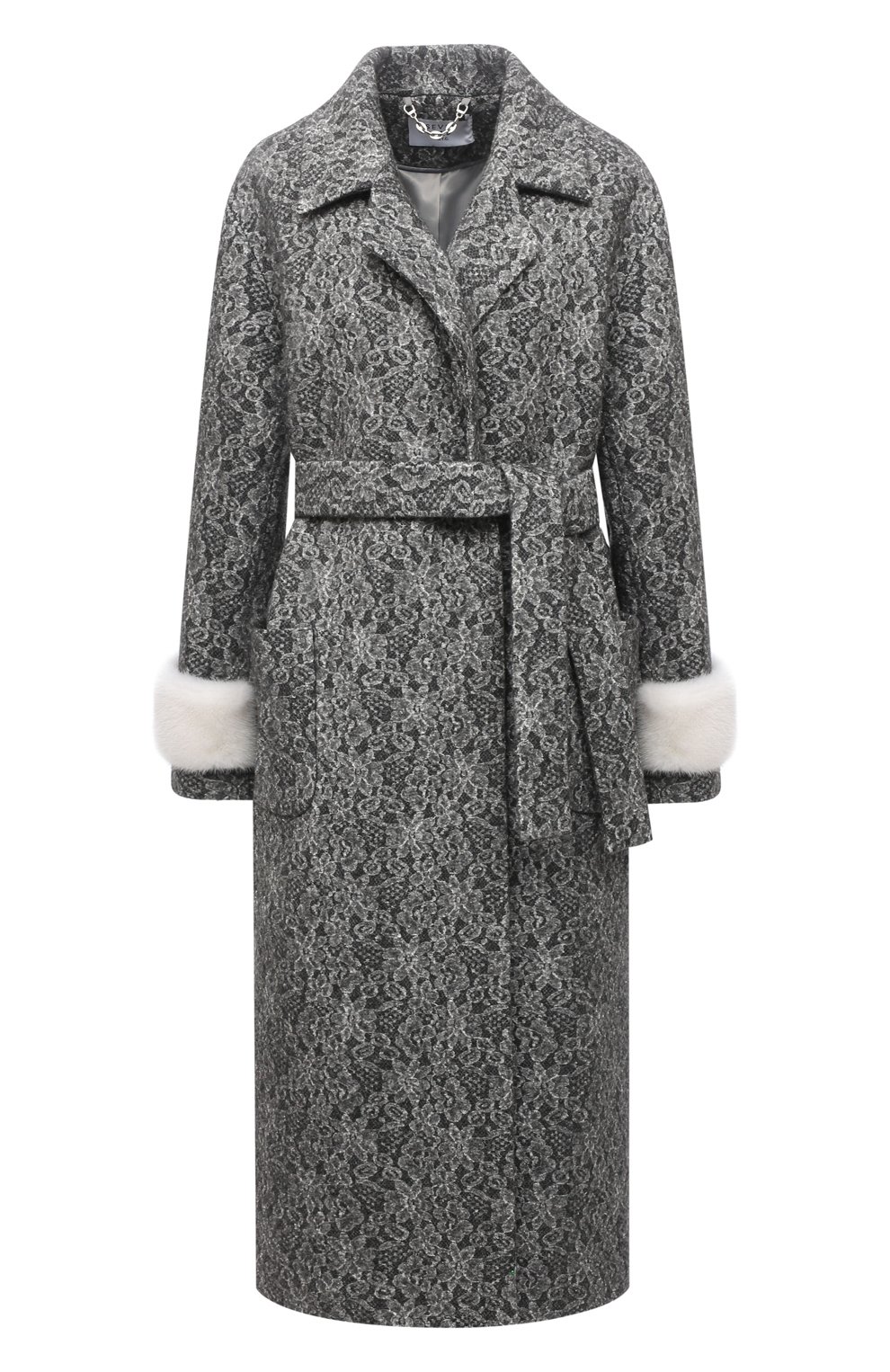 Шерстяное пальто SEVEN LAB серого цвета по цене 38850 руб., арт. CABM lace grey, фото 1 Шерстяное пальто SEVEN LAB, арт. CABM lace grey, фото 1