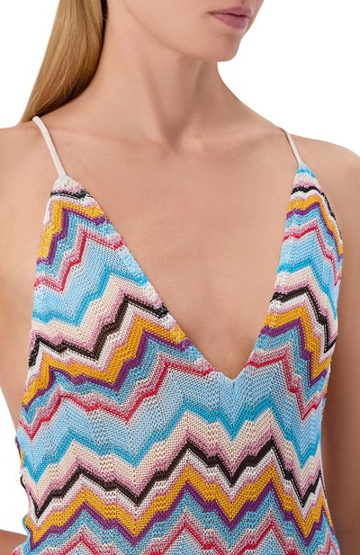 Платье из вискозы MISSONI голубого цвета по цене 127500 руб., арт. MS25SQ20/BC005J, фото 5 Платье из вискозы MISSONI, арт. MS25SQ20/BC005J, фото 5