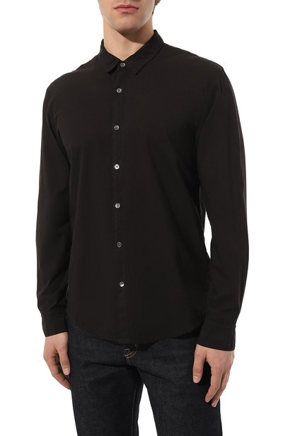 Хлопковая рубашка JAMES PERSE, арт. MLC3408/BLK, фото 3