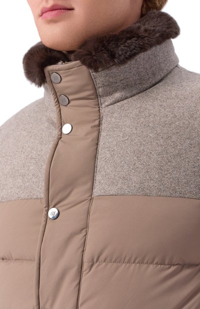 Пуховик с воротником из кролика HETREGO, арт. 8P512R/B0RIS, фото 5