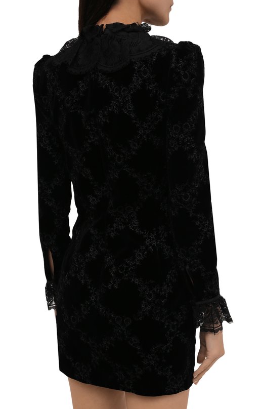 Хлопковое платье Saint Laurent 664012/Y615W Чёрный  664012/Y615W Фото 4