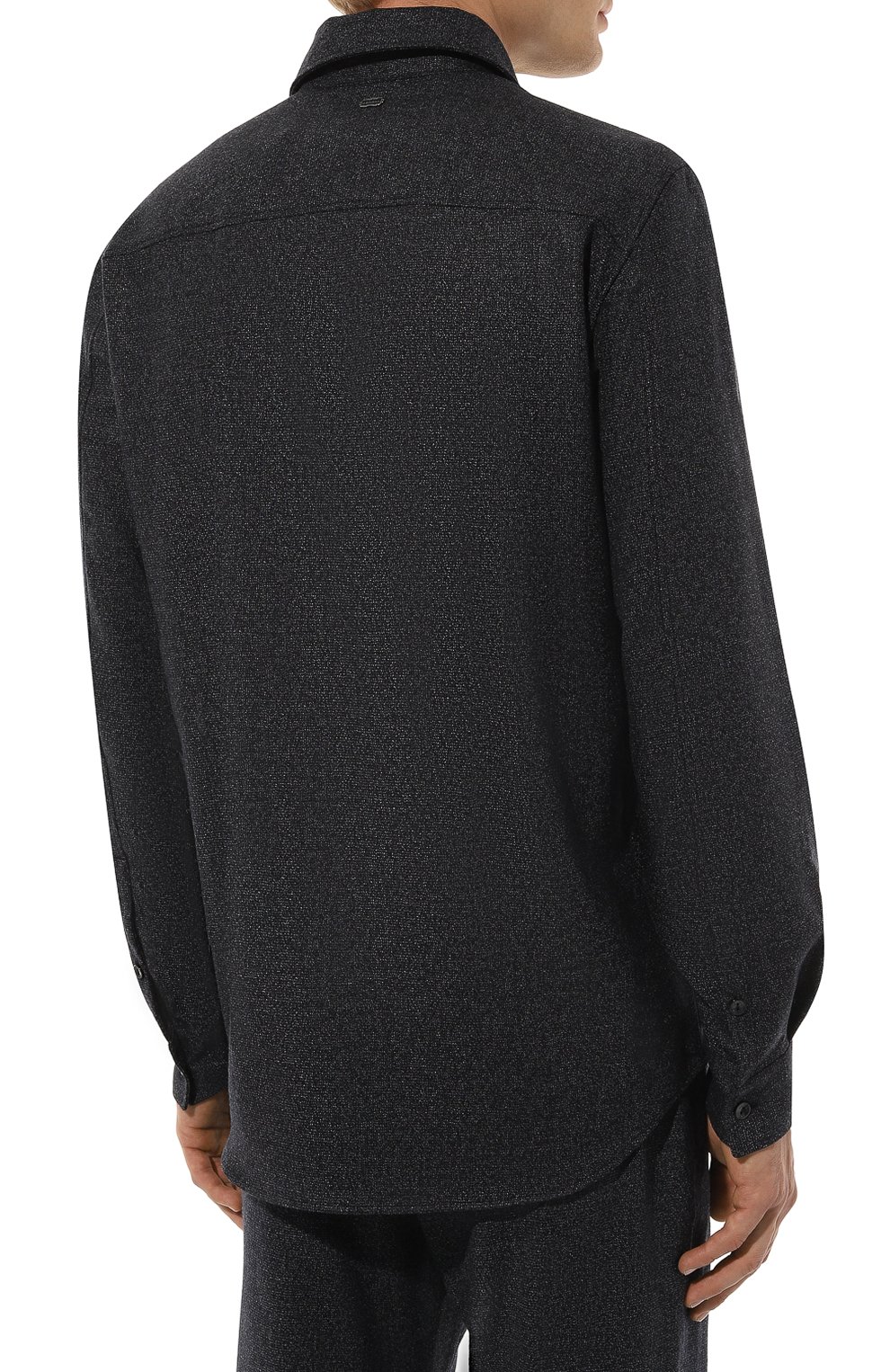 Рубашка из шерсти и вискозы AGNONA темно-синего цвета по цене 87900 руб., арт. TD08U3E/UW014E, фото 4 Рубашка из шерсти и вискозы AGNONA, арт. TD08U3E/UW014E, фото 4