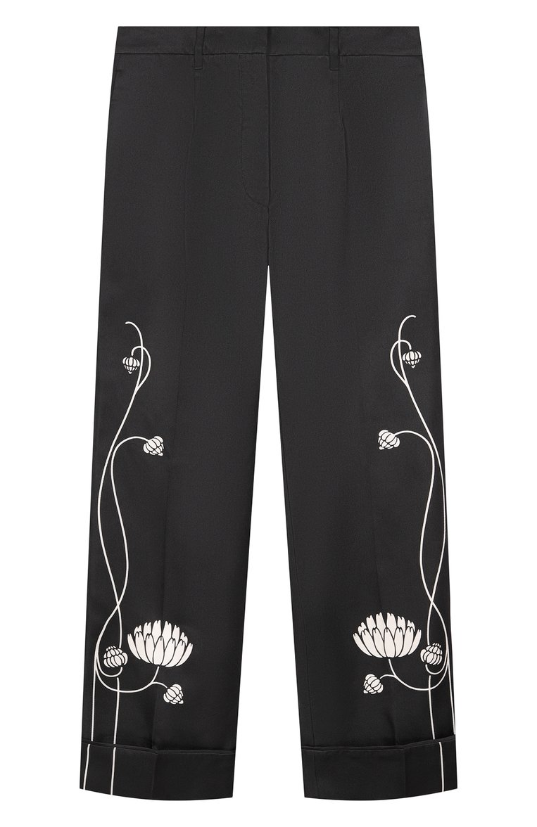 Шелковые брюки PRADA, арт. P205E-1XZY-F0967-202, фото 1