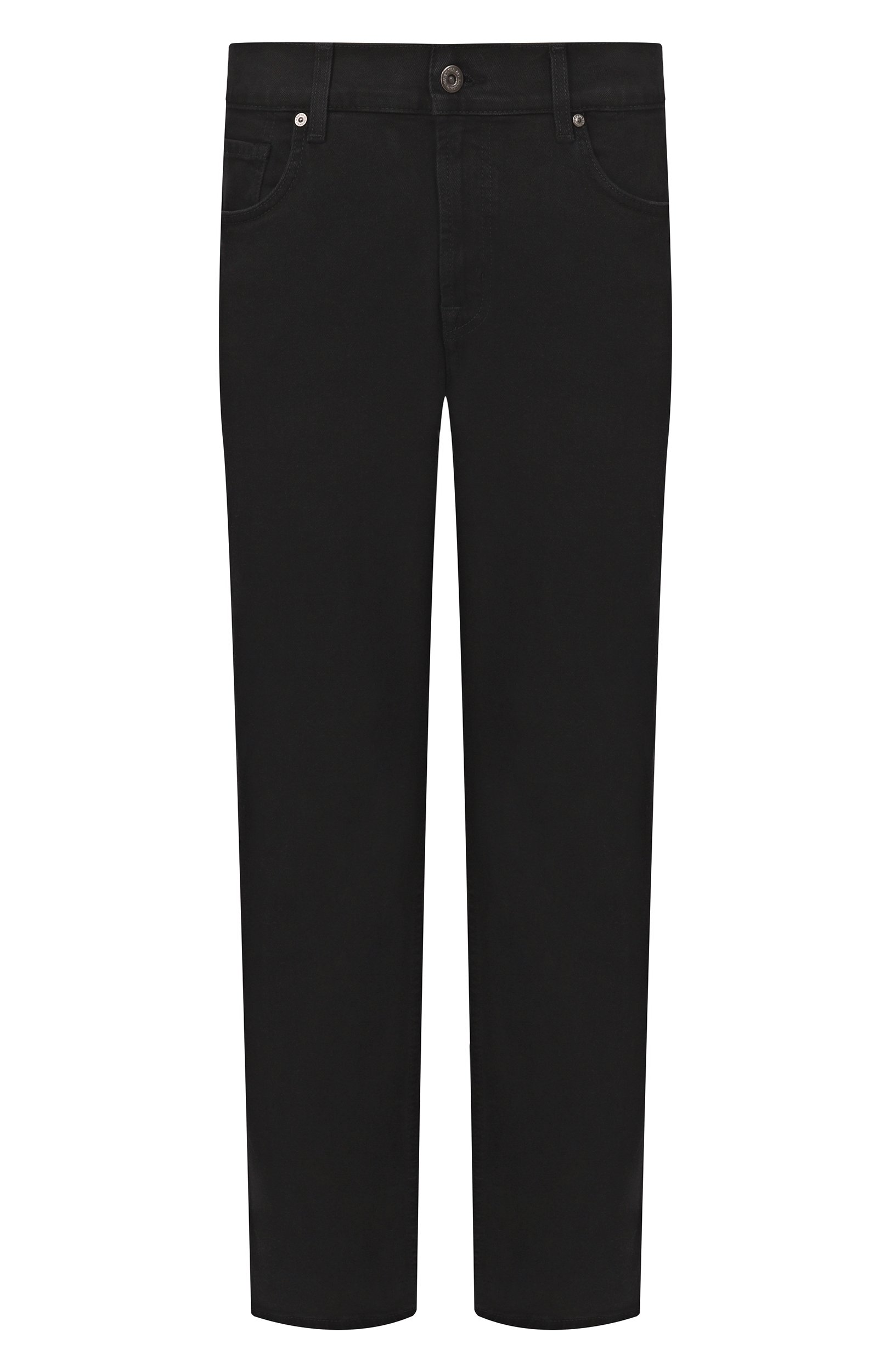 Джинсы straight 7 FOR ALL MANKIND черного цвета по цене 31900 руб., арт. 7T4D0A20, фото 1 Джинсы straight 7 FOR ALL MANKIND, арт. 7T4D0A20, фото 1