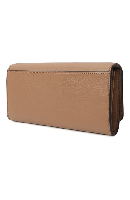 Женские кожаный кошелек FURLA темно-бежевого цвета, арт. WP00317/HSF000 | Фото 2 (Материал: Натуральная кожа; Нос: Не проставлено; Материал сплава: Проставлено)