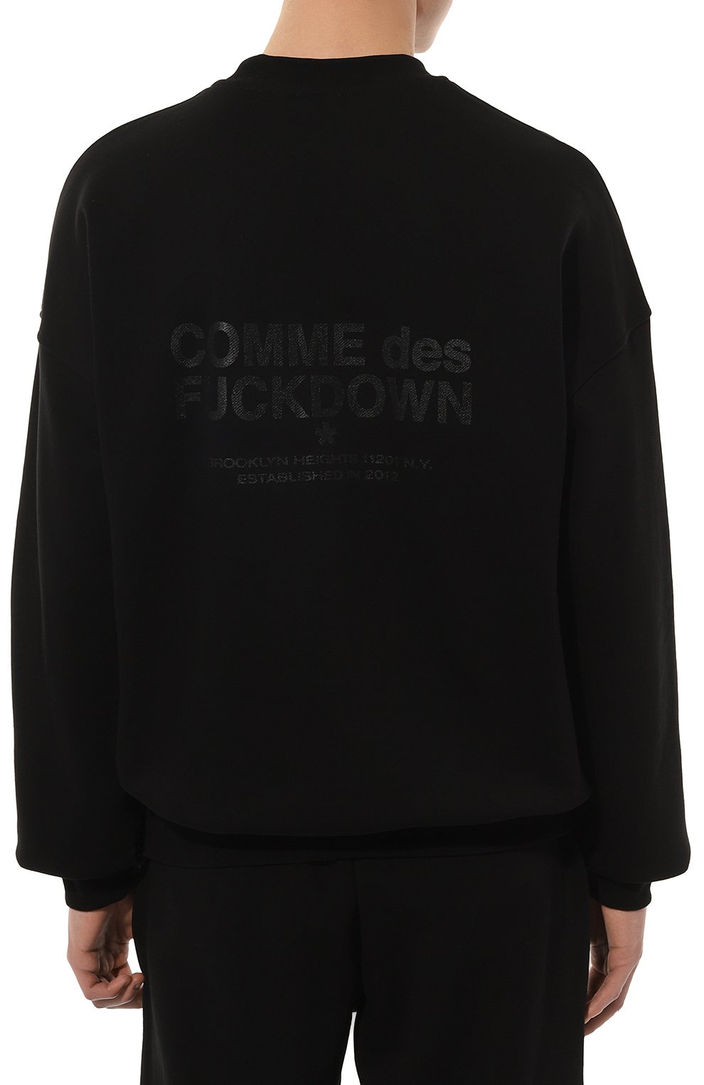 Хлопковый свитшот COMME DES FUCKDOWN черного цвета по цене 11100 руб., арт. CFABM01326, фото 4 Хлопковый свитшот COMME DES FUCKDOWN, арт. CFABM01326, фото 4