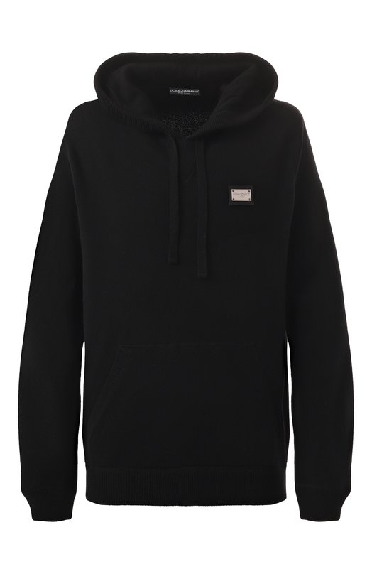Худи из шерсти и кашемира Dolce & Gabbana GX033T/JEMQ3 Чёрный GX033T/JEMQ3