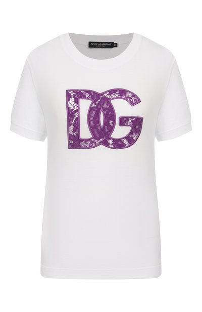 Женская хлопковая футболка DOLCE & GABBANA, арт. F8V20Z/GDC9V
