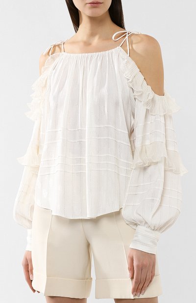 Топ из смеси вискозы и шелка ISABEL MARANT, арт. HT1479-19E013I/MARG0, фото 3