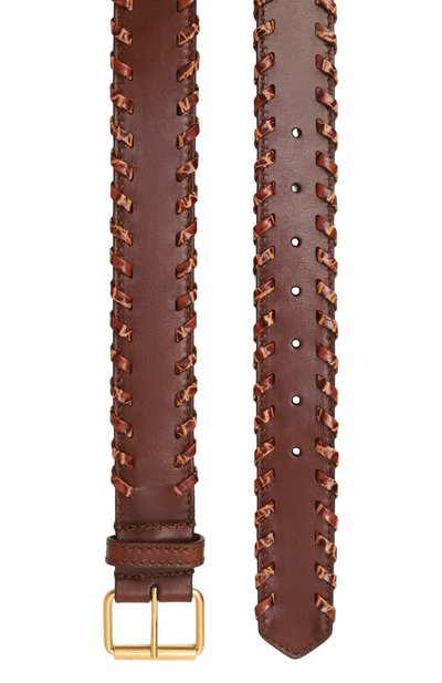 Кожаный ремень DRIES VAN NOTEN коричневого цвета по цене 113000 руб., арт. 011403/591, фото 3 Кожаный ремень DRIES VAN NOTEN, арт. 011403/591, фото 3