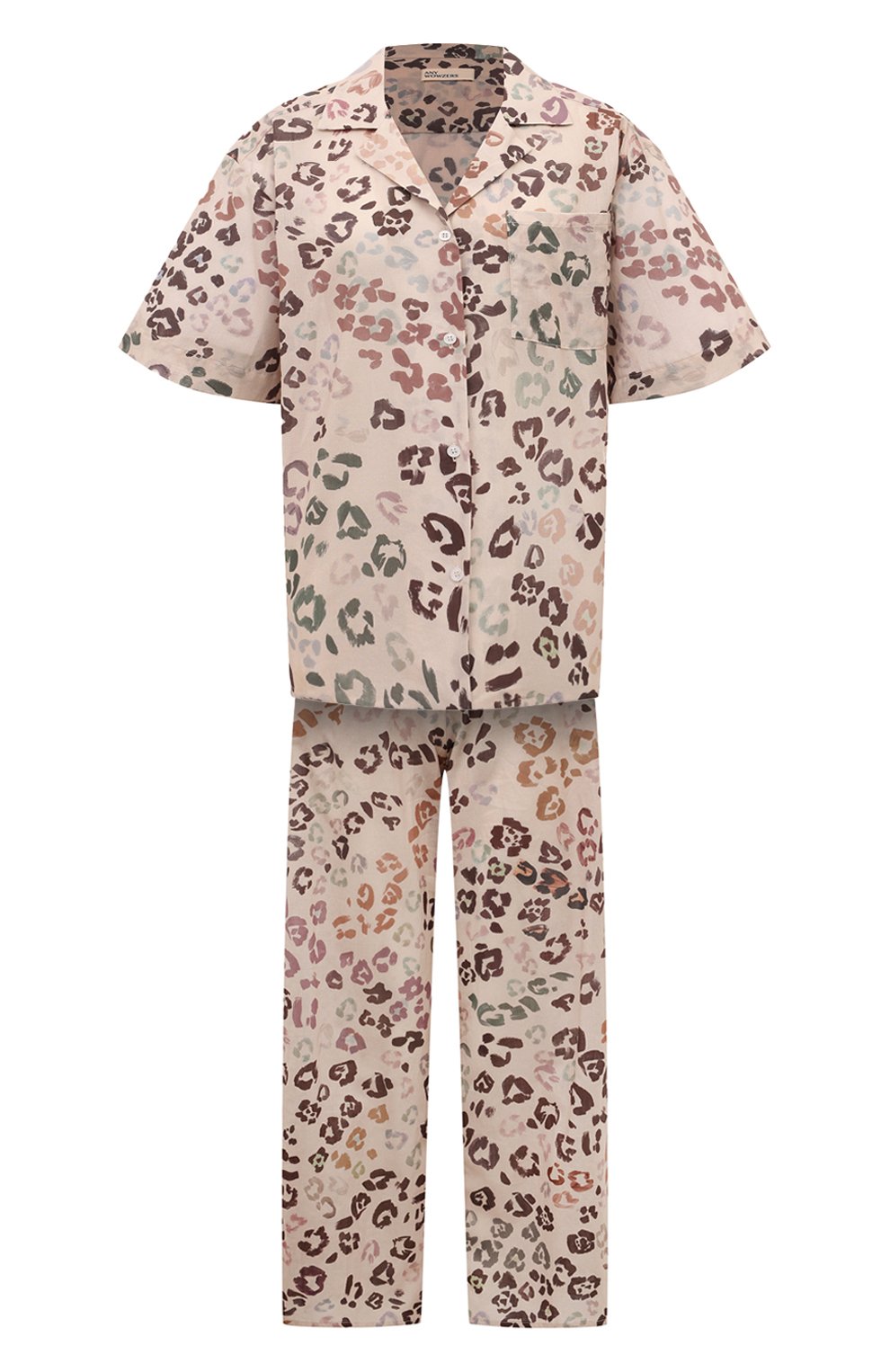 Хлопковая пижама ANY WOWZERS бежевого цвета по цене 21500 руб., арт. BRZP02-LEO-NU, фото 1 Хлопковая пижама ANY WOWZERS, арт. BRZP02-LEO-NU, фото 1