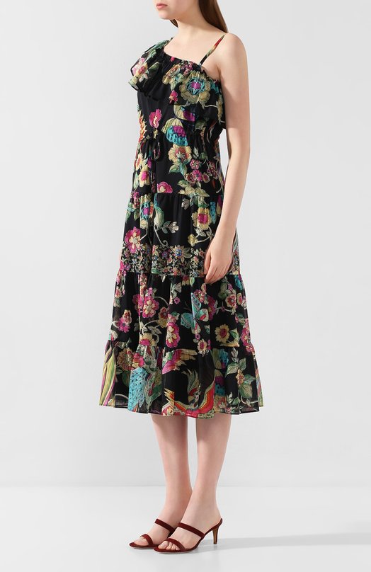 Платье из смеси хлопка и шелка REDVALENTINO Чёрный, фото 3