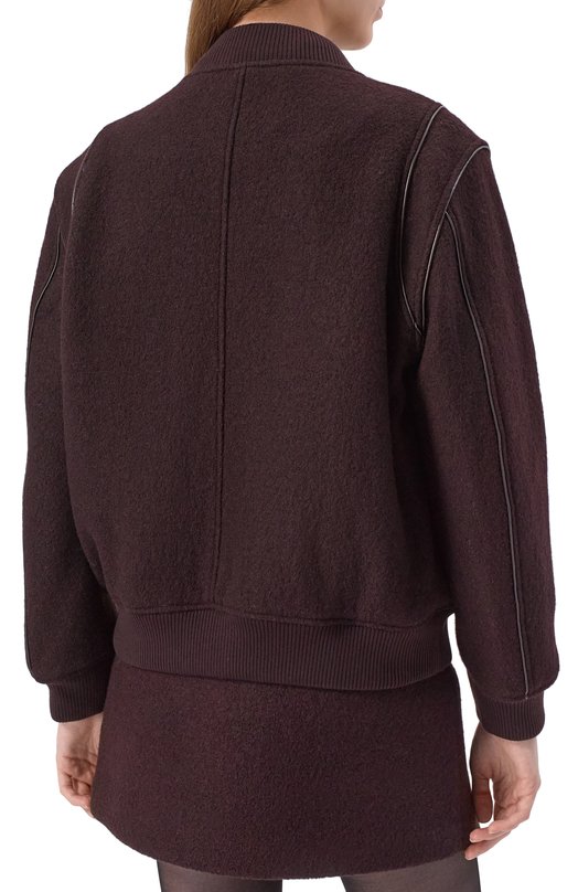 Шерстяной бомбер Dunst UDJU5D124W2 Коричневый  UDJU5D124W2 Фото 4