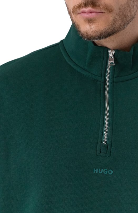 Хлопковый анорак HUGO 50525881 Зелёный  50525881 Фото 5