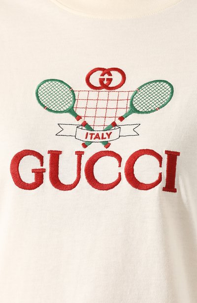 Хлопковая футболка GUCCI, арт. 580762/XJBHP, фото 5
