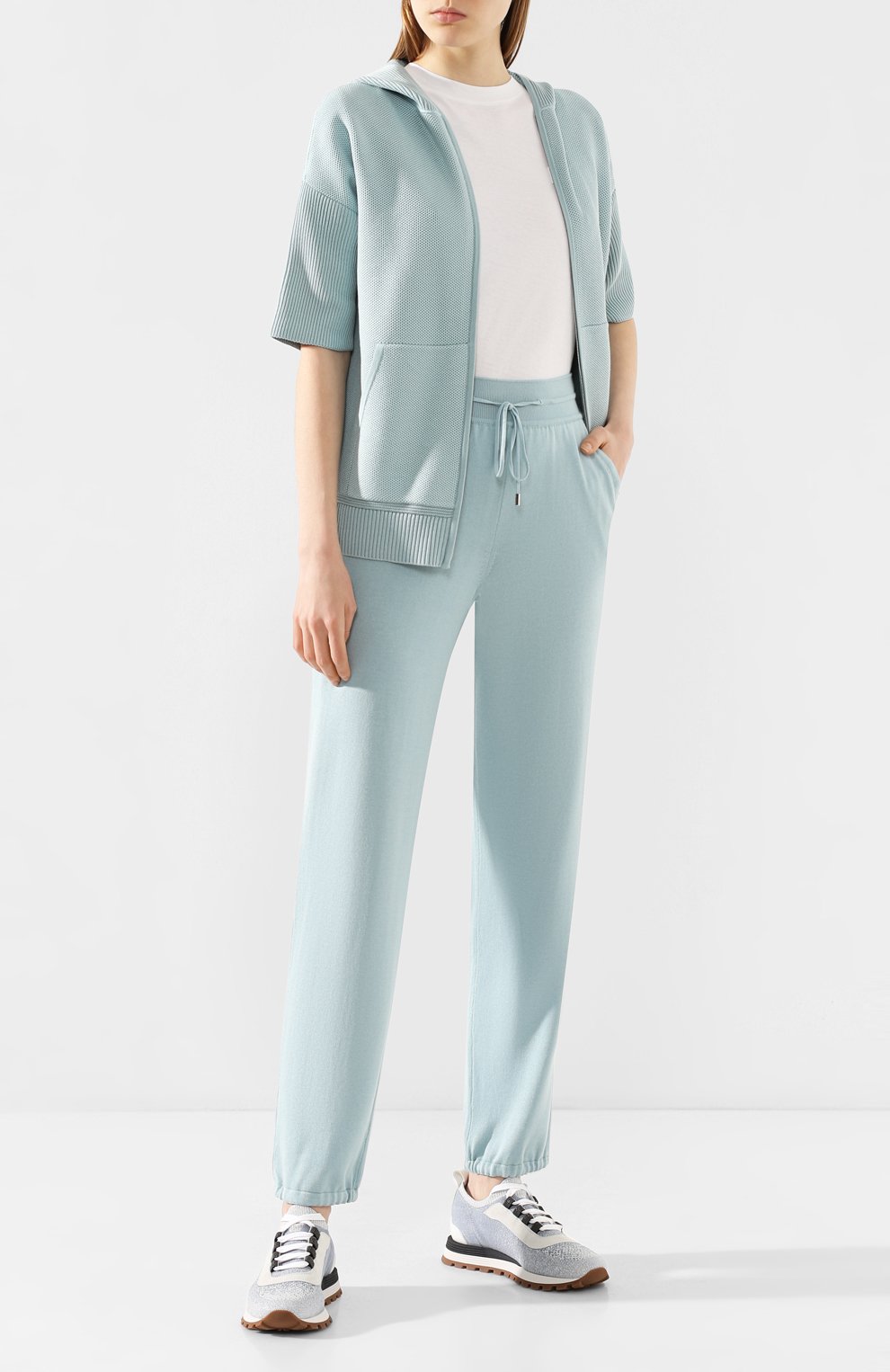 Джоггеры из смеси шелка и хлопка LORO PIANA, арт. FAF2340, фото 2