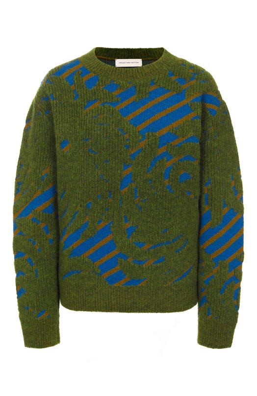 Шерстяной свитер Dries Van Noten 252-011254-2725 Зелёный 252-011254-2725