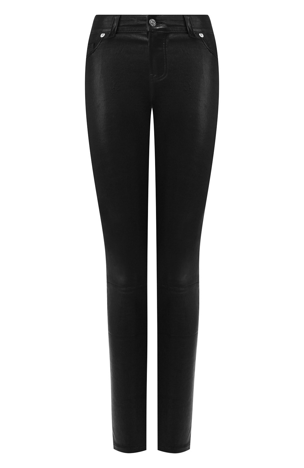 Кожаные брюки 7 FOR ALL MANKIND черного цвета по цене 79000 руб., арт. JSWT9380NJ, фото 1 Кожаные брюки 7 FOR ALL MANKIND, арт. JSWT9380NJ, фото 1