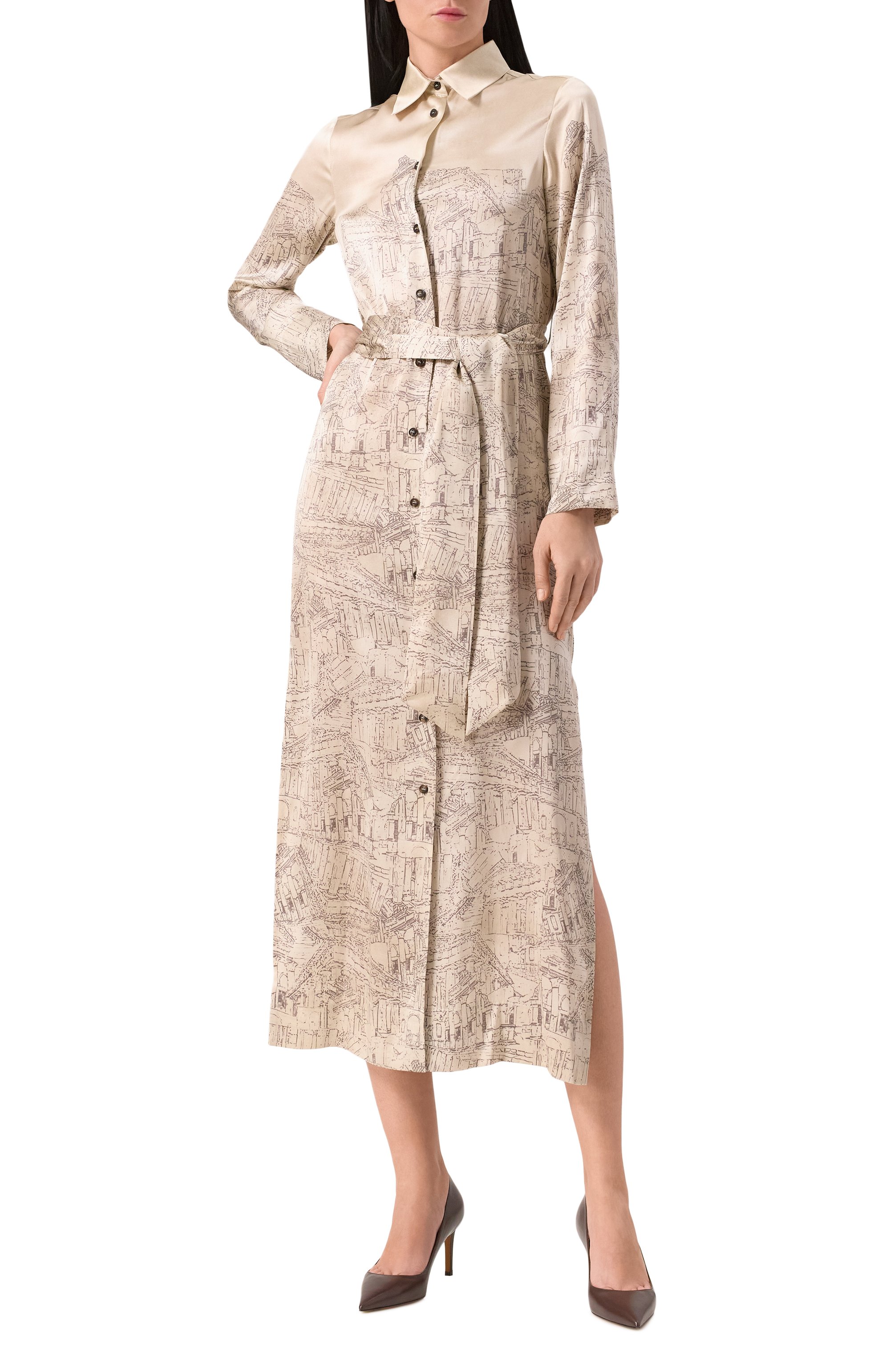 Шелковое платье KITON, арт. D58357K0561E06, фото 3